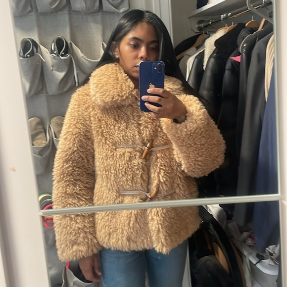 MANGO Bolita Faux Shearling Jacket XS NWT - Picture 7 of 7